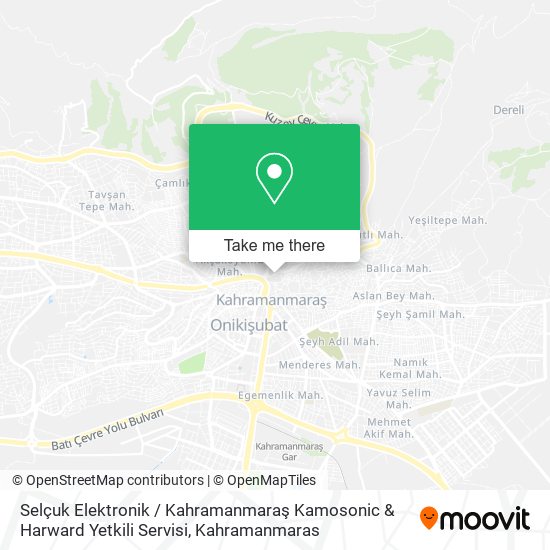 Selçuk Elektronik / Kahramanmaraş Kamosonic & Harward Yetkili Servisi map