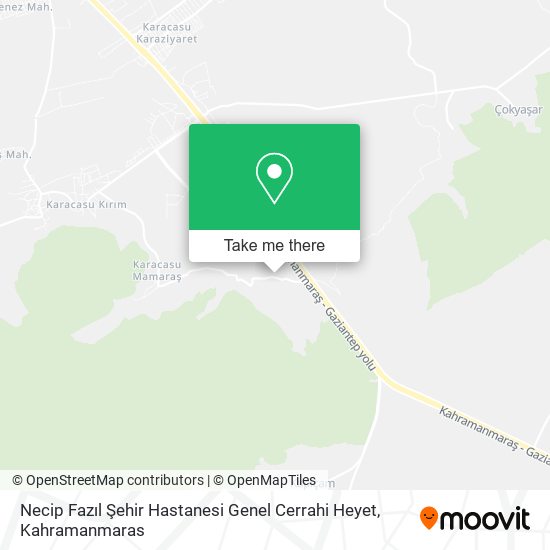 Necip Fazıl Şehir Hastanesi Genel Cerrahi Heyet map