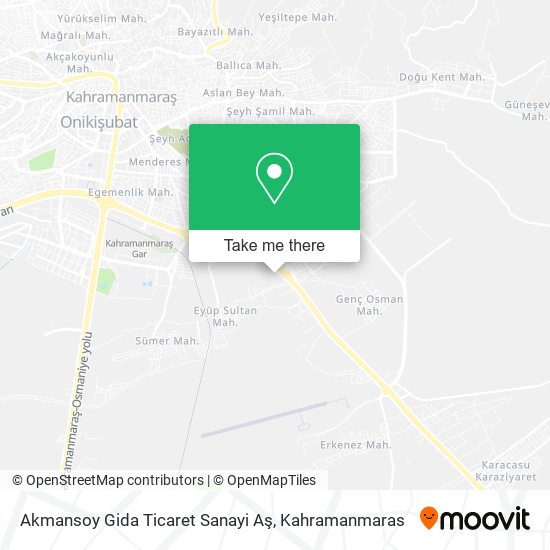 Akmansoy Gida Ticaret Sanayi Aş map
