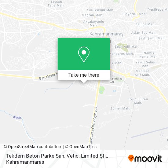 Tekdem Beton Parke San. Vetic. Limited Şti. map