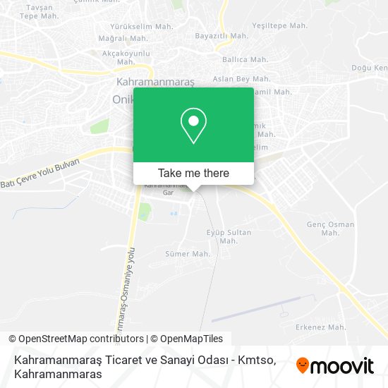 Kahramanmaraş Ticaret ve Sanayi Odası - Kmtso map