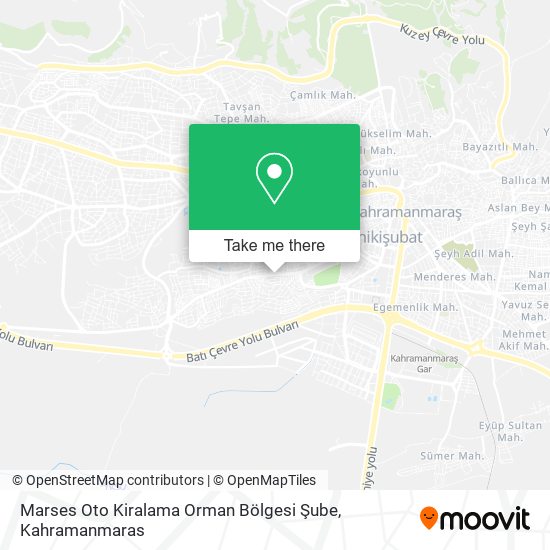 Marses Oto Kiralama Orman Bölgesi Şube map
