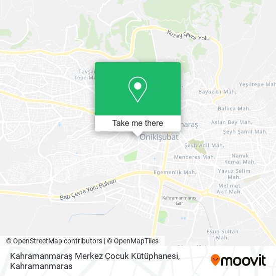 Kahramanmaraş Merkez Çocuk Kütüphanesi map