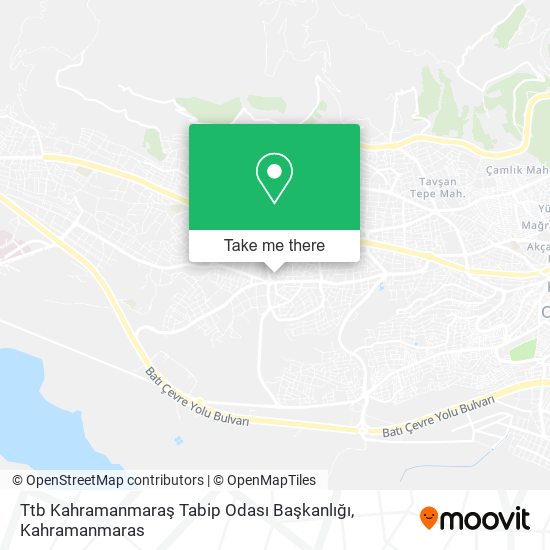 Ttb Kahramanmaraş Tabip Odası Başkanlığı map