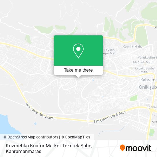 Kozmetika Kuaför Market Tekerek Şube map