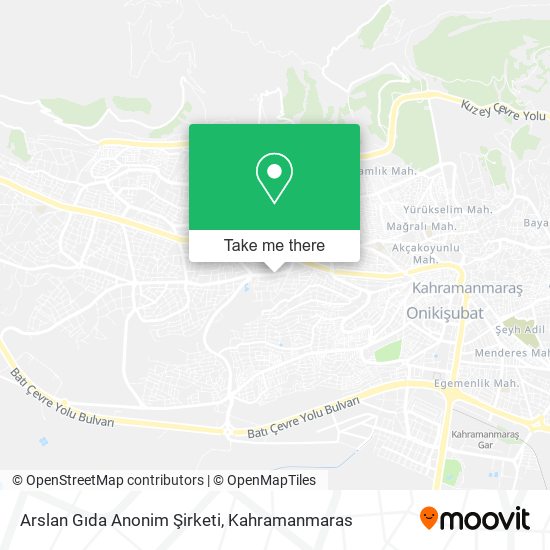 Arslan Gıda Anonim Şirketi map