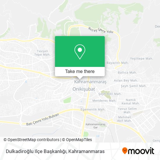 Dulkadiroğlu Ilçe Başkanlığı map