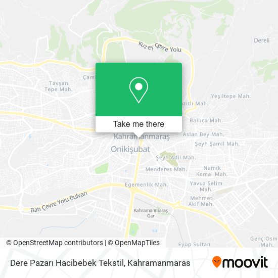 Dere Pazarı Hacibebek Tekstil map