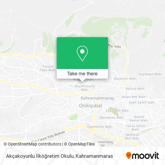 Akçakoyunlu İlköğretim Okulu map