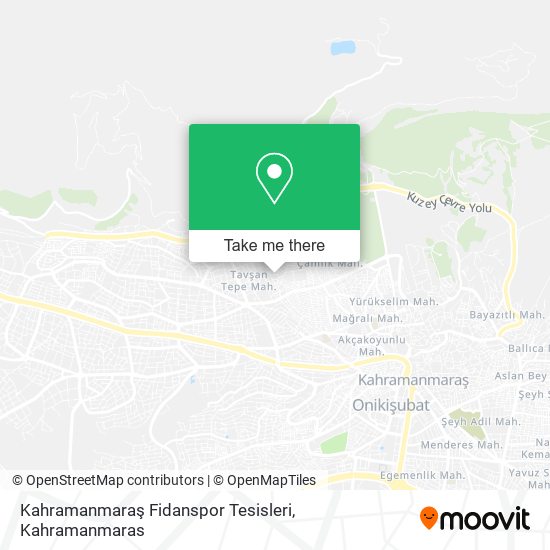 Kahramanmaraş Fidanspor Tesisleri map