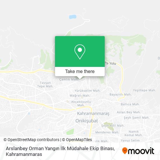 Arslanbey Orman Yangın İlk Müdahale Ekip Binası map