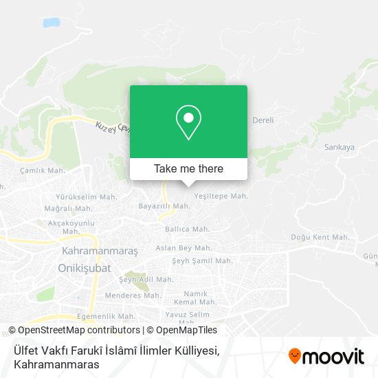 Ülfet Vakfı Farukî İslâmî İlimler Külliyesi map