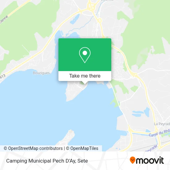 Camping Municipal Pech D'Ay map