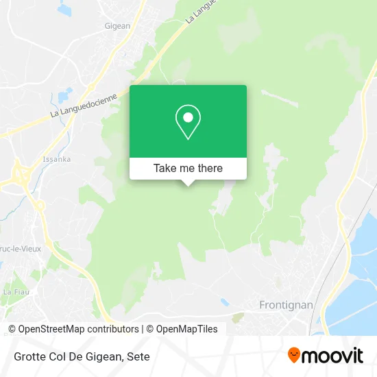 Grotte Col De Gigean map