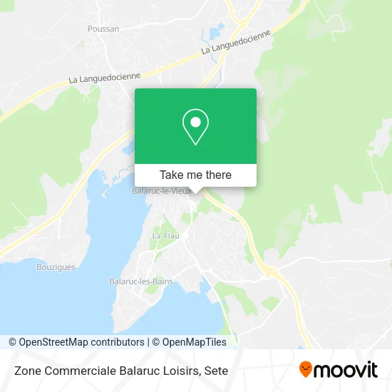 Zone Commerciale Balaruc Loisirs map