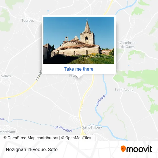 Nezignan L'Eveque map
