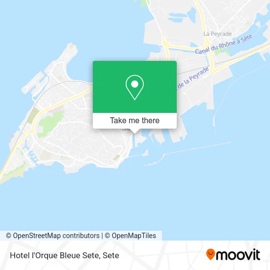 Hotel l'Orque Bleue Sete map
