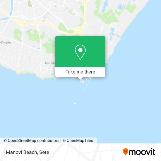 Manovi Beach map