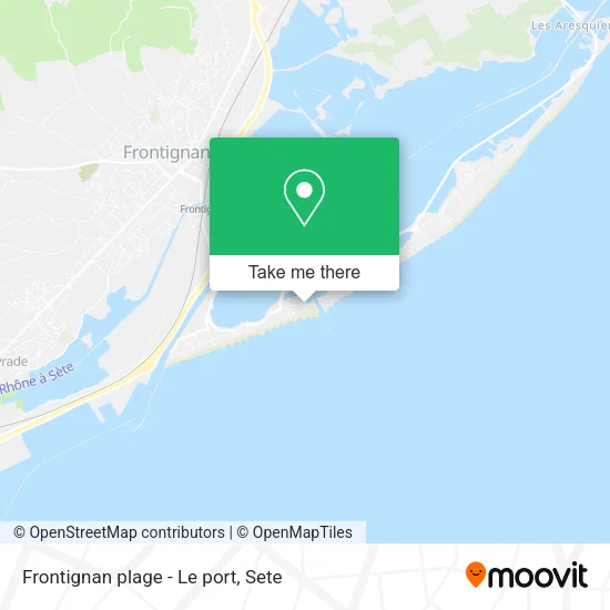 Frontignan plage - Le port map