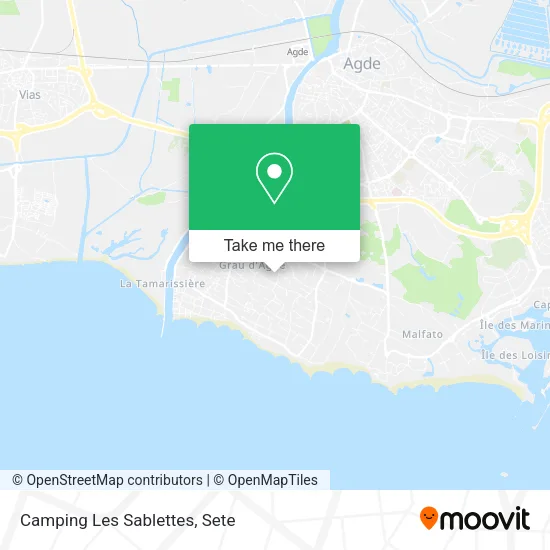 Camping Les Sablettes map