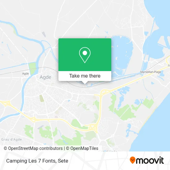Camping Les 7 Fonts map