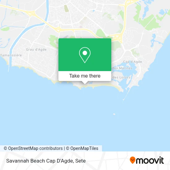 Savannah Beach Cap D'Agde map
