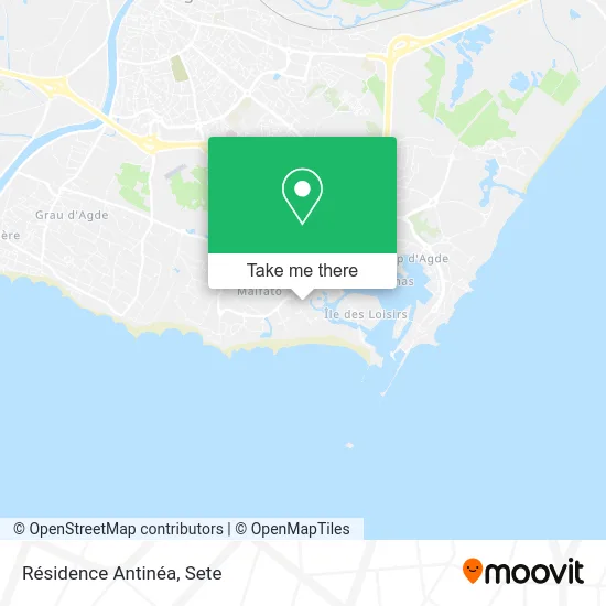 Résidence Antinéa map