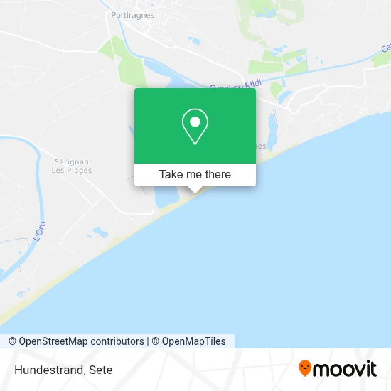 Hundestrand map