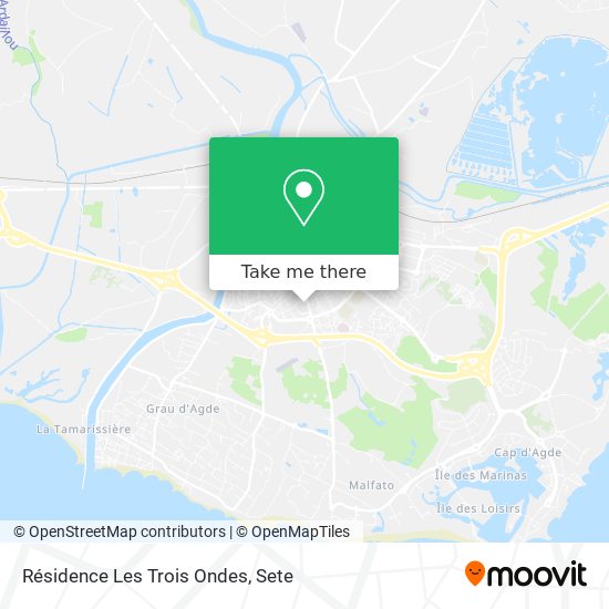 Résidence Les Trois Ondes map