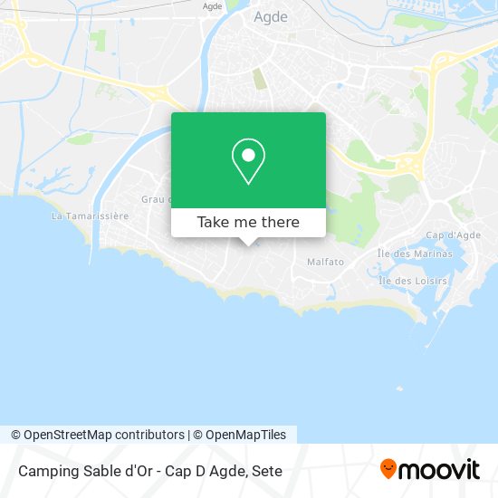 Mapa Camping Sable d'Or - Cap D Agde