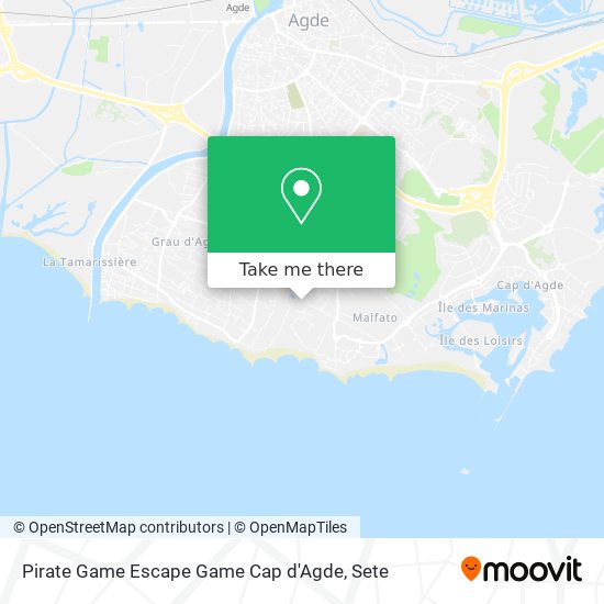 Pirate Game Escape Game Cap d'Agde map