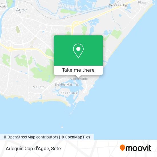 Arlequin Cap d'Agde map