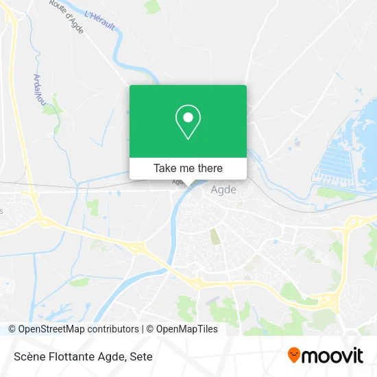 Scène Flottante Agde map