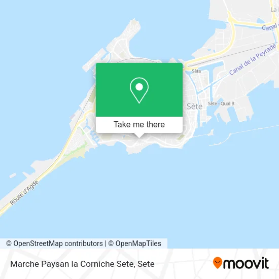 Marche Paysan la Corniche Sete map