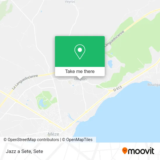 Jazz a Sete map