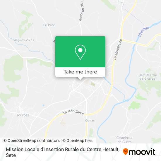 Mapa Mission Locale d'Insertion Rurale du Centre Herault