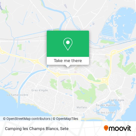 Camping les Champs Blancs map
