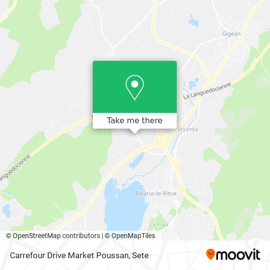 Mapa Carrefour Drive Market Poussan