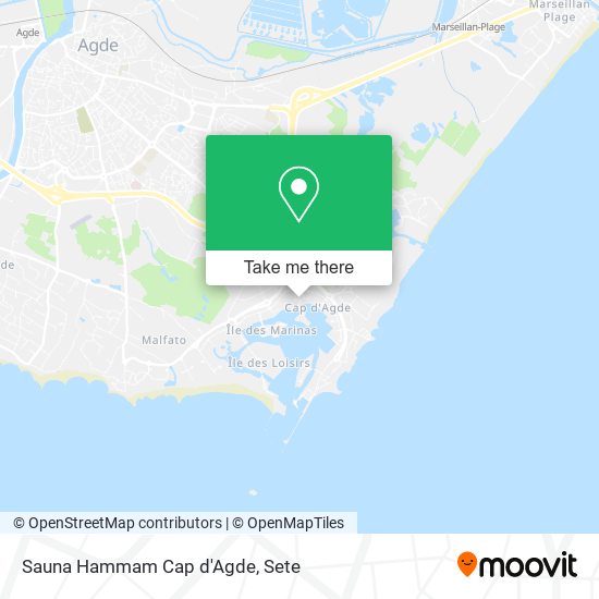 Mapa Sauna Hammam Cap d'Agde