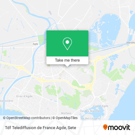 Tdf Telediffusion de France Agde map