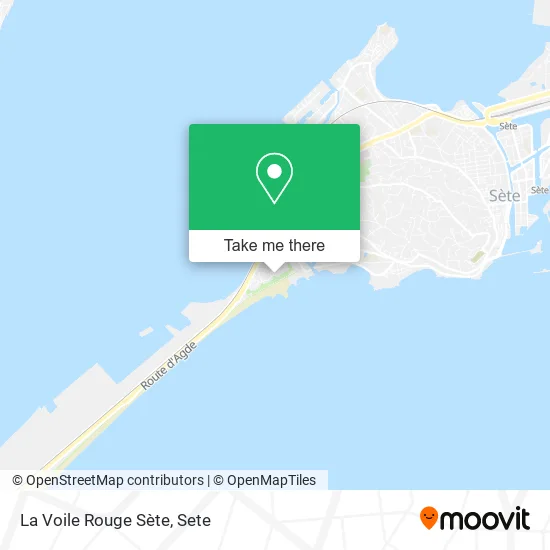 La Voile Rouge Sète map