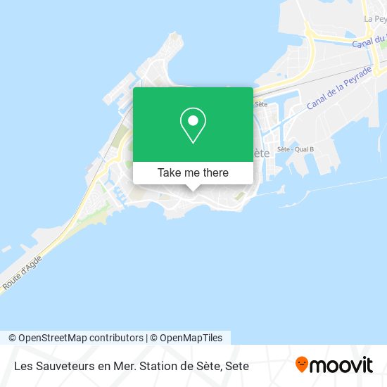 Mapa Les Sauveteurs en Mer. Station de Sète