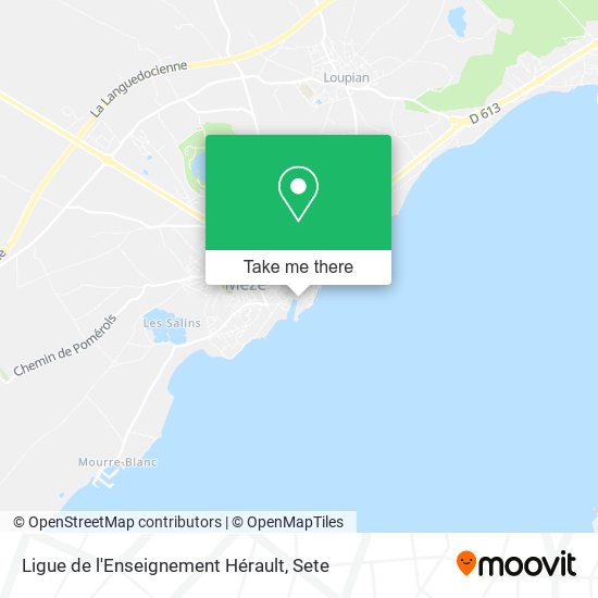 Ligue de l'Enseignement Hérault map