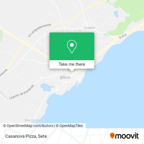 Casanova Pizza map