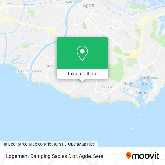 Logement Camping Sables D'or, Agde map