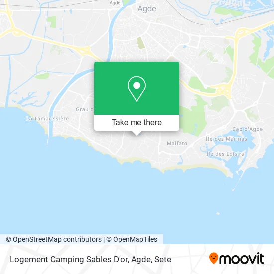 Logement Camping Sables D'or, Agde map