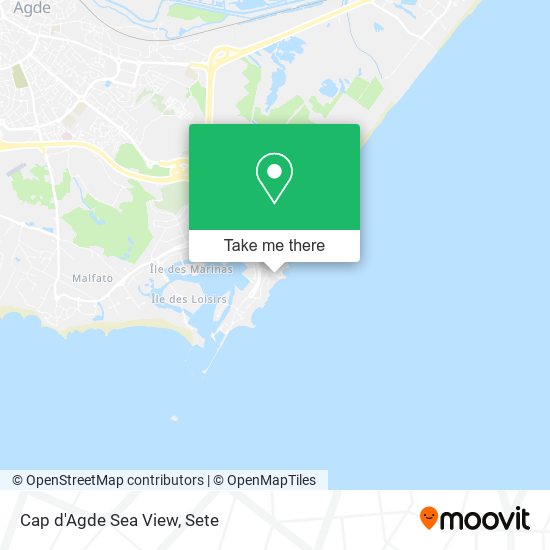 Cap d'Agde Sea View map