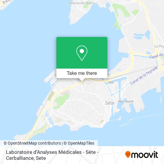 Mapa Laboratoire d'Analyses Médicales - Sète - Cerballiance