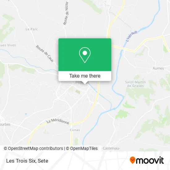Les Trois Six map