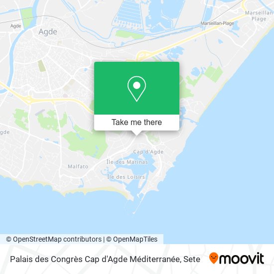 Palais des Congrès Cap d'Agde Méditerranée map